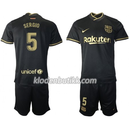 FC Barcelona Sergio Busquets 5 Barn Bortedraktsett 2020-2021 Kortermet (+ Korte bukser)